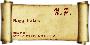 Nagy Petra névjegykártya