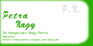 petra nagy business card